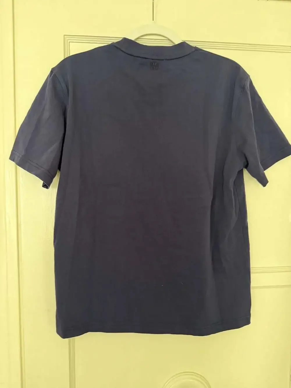 AMI Alexandre Mattiussi Navy Ami de Coeur Knitted Patch T-Shirt